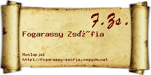 Fogarassy Zsófia névjegykártya